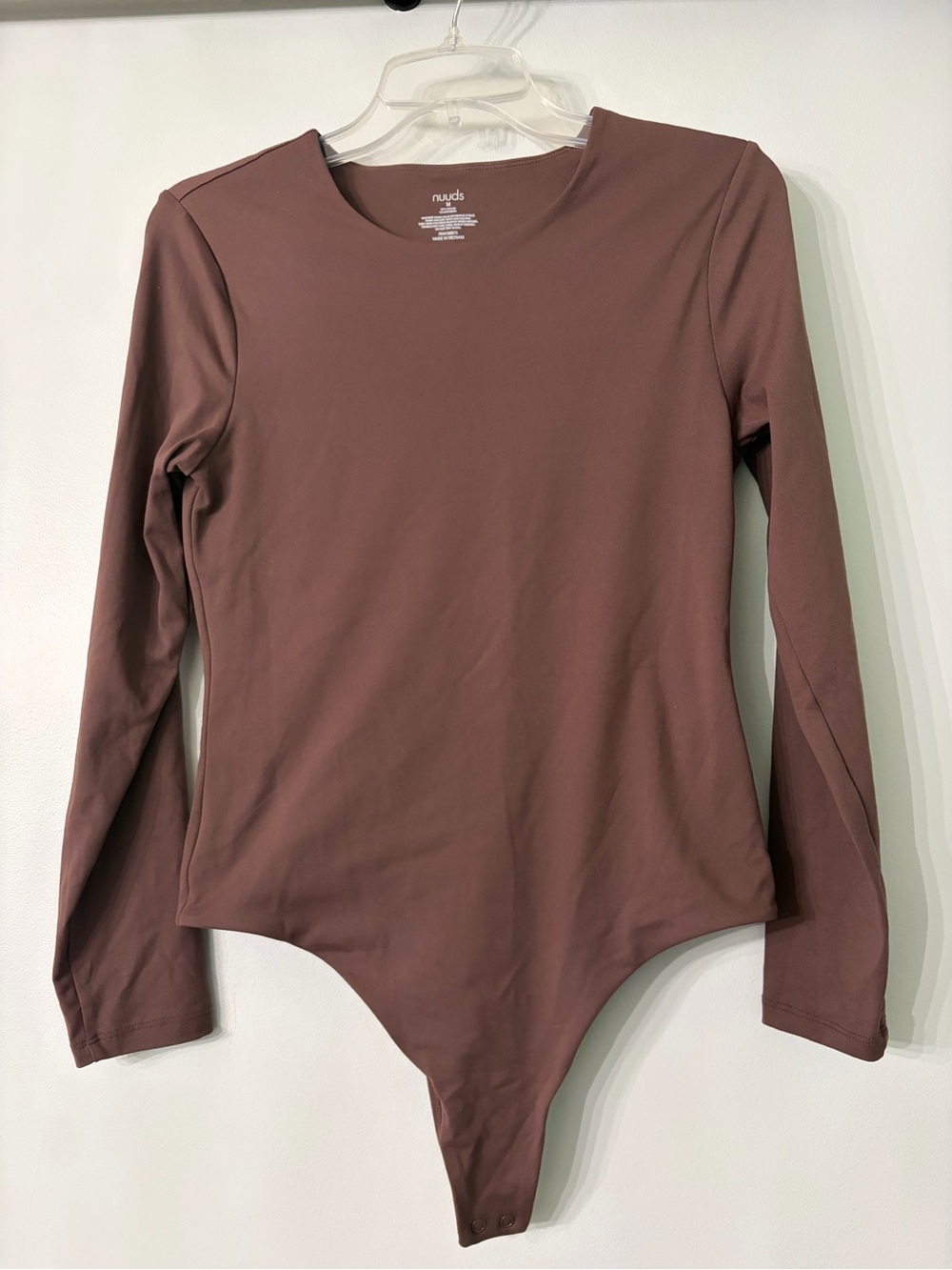 Nuuds Long Sleeve Bodysuit in Brown